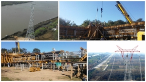 Trabajos en la Línea Yacylec II - Cruce del Río Paraná